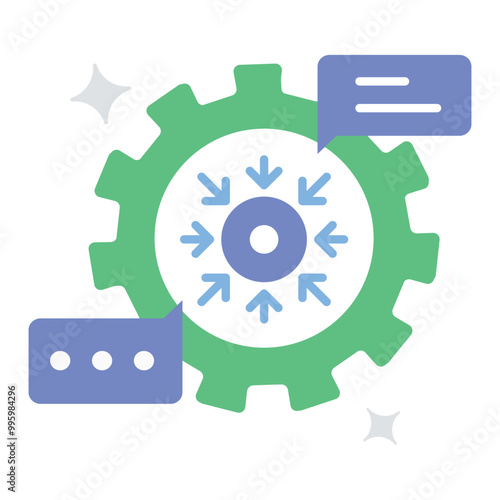 Domain-Specific Prompting Icon. Representing Industry-Specific AI Prompts. Specialized Input Handling. Custom AI Prompts. System Customization. Vector Editable icon.