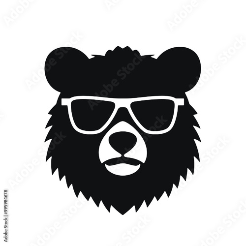 silhouette of bear ,vector illustration transparent background 