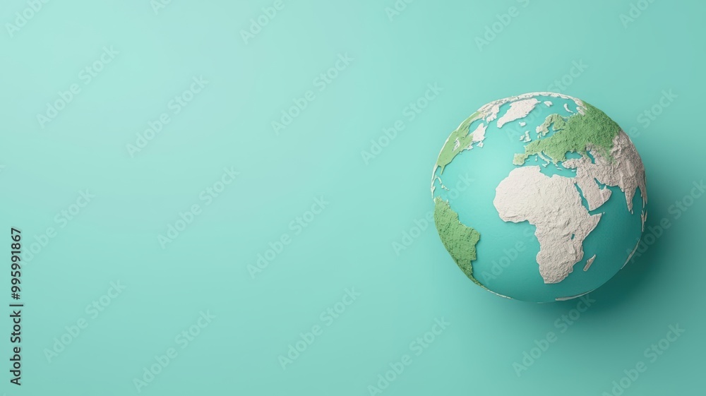 Environmentally sustainable Earth, clean energy revolution, 3D illustration Environmentally sustainable Earth, clean energy revolution, 3D illustration