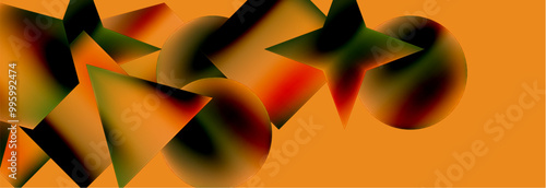 Fluid color geometric shapes abstract background. Vector Illustration For Wallpaper, Banner, Background, Card, Book Illustration, landing page