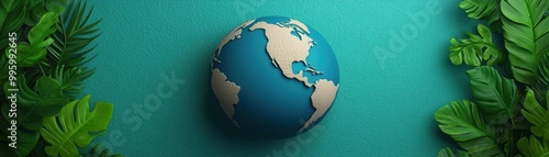 Biodiversity under threat, diverse species around a shrinking Earth, 3D illustration