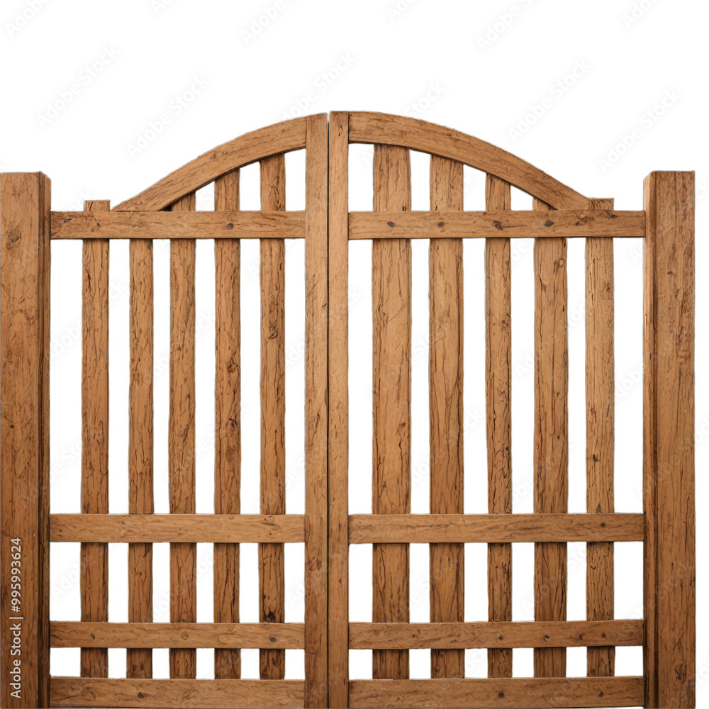 Obraz premium wooden gate isolated on white