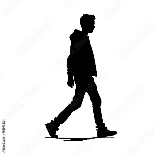 silhouette of a person with a backpack