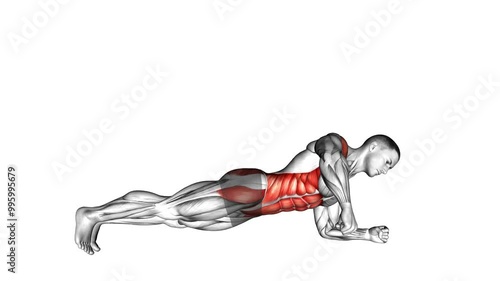 Front Plank with Twist