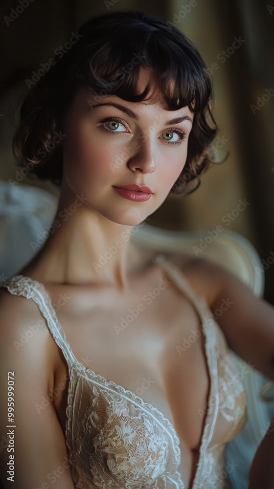 A classic portrait of a woman dressed in vintage attire, with soft lighting and a timeless expression, reminiscent of old Hollywood glamour A classic portrait of a woman dressed in vintage attire, with soft lighting and a timeless expression, reminiscent of old Hollywood glamour