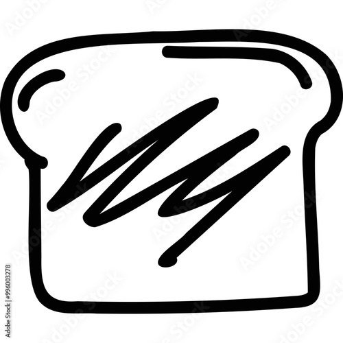 Simple vector icon toasted bread