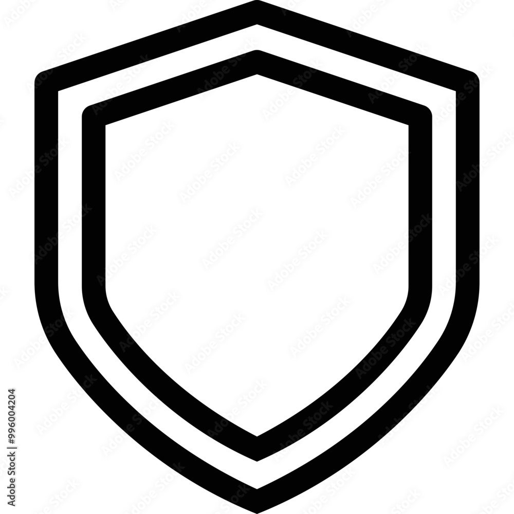 Simple vector icon shield Simple vector icon shield