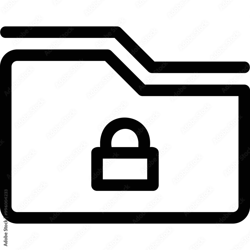 Simple vector icon encrypted folder Simple vector icon encrypted folder
