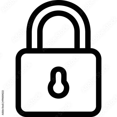 Simple vector icon padlock
