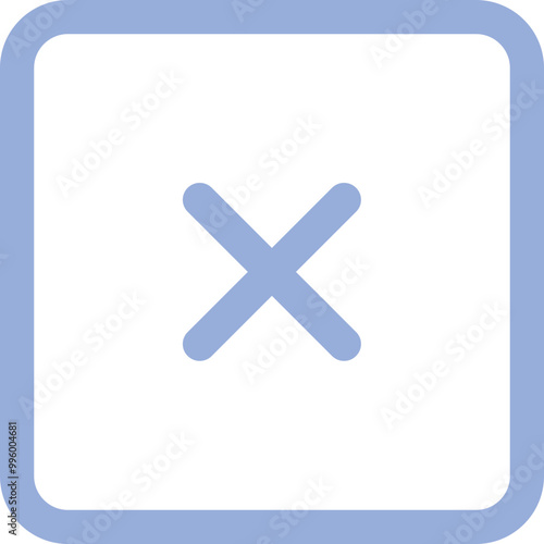 Cross denial icon logo design
