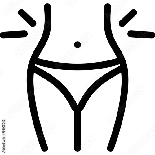 Simple vector icon premenstrual pain