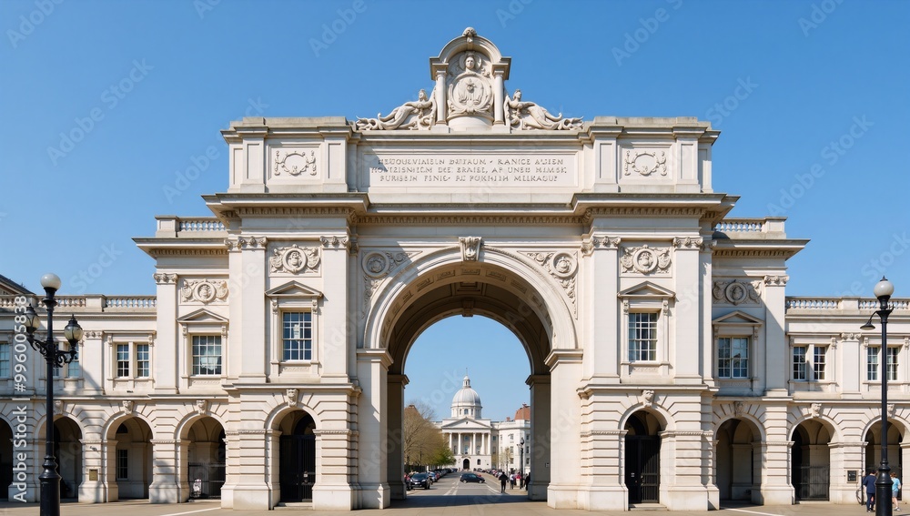 Obraz premium A stunning view showcases the majestic Royal Albert Hall dominating Londons skyline