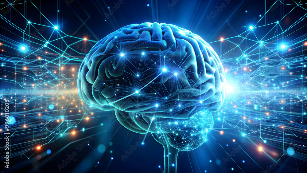 Artificial intelligence concept with futuristic technology , AI, machine learning Artificial intelligence concept with futuristic technology , AI, machine learning