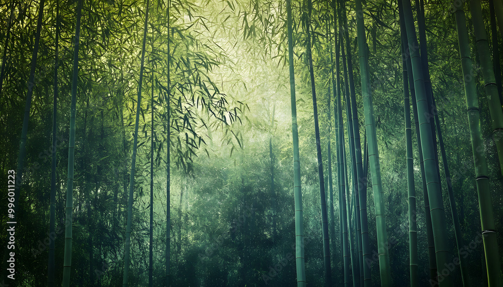 Fototapeta premium bamboo forest grunge background texture ai generative art