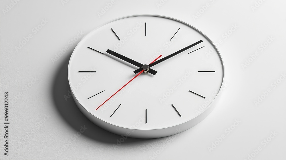 A clock where minimalist goal setting is a single hand, moving steadily towards a singular goal A clock where minimalist goal setting is a single hand, moving steadily towards a singular goal