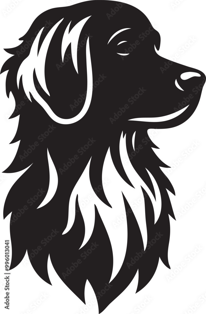 Obraz premium Dog silhouette vector art illustrator (29)