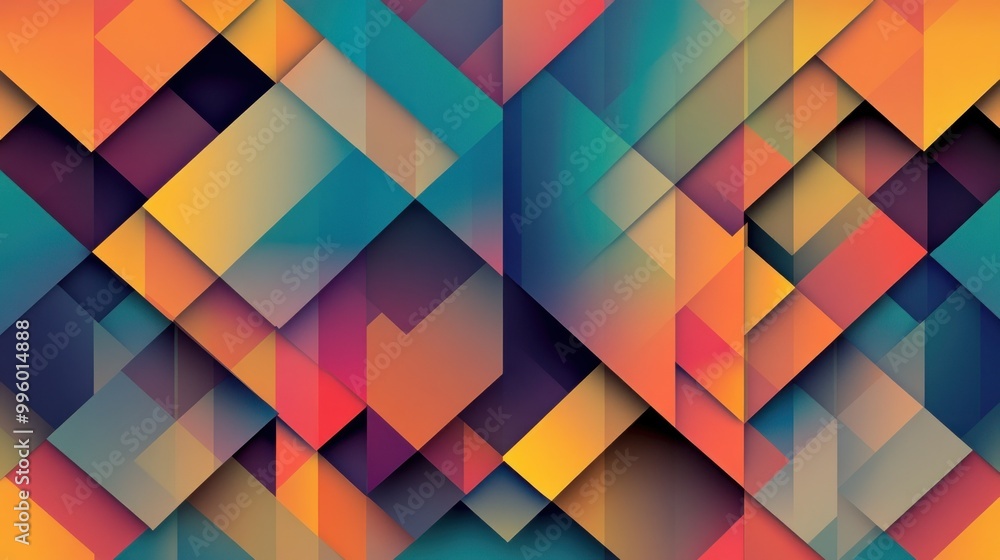 Abstract Geometric Pattern with Overlapping Shapes and Vibrant Colors Abstract Geometric Pattern with Overlapping Shapes and Vibrant Colors