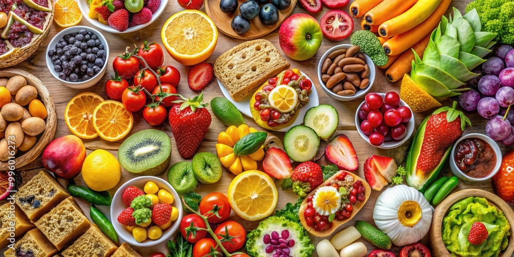 Vibrant clipart collection of fruits, vegetables, desserts, and snacks perfect for enhancing creative projects with delightful food illustrations and colorful designs. Ideal for artists! Vibrant clipart collection of fruits, vegetables, desserts, and snacks perfect for enhancing creative projects with delightful food illustrations and colorful designs. Ideal for artists!