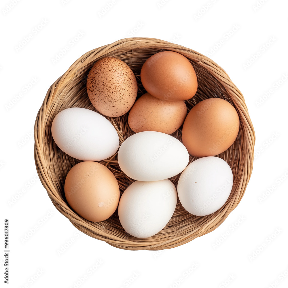 custom made wallpaper toronto digitalBasket of farm eggs isolated on transparent background