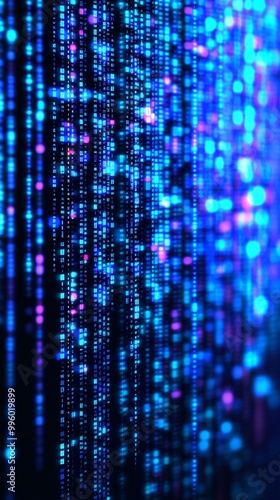 Wallpaper Mural digital waves, ai, data, blue, gradation Background image Torontodigital.ca