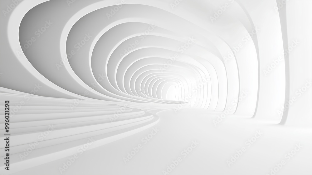 A white room with a spiral design A white room with a spiral design