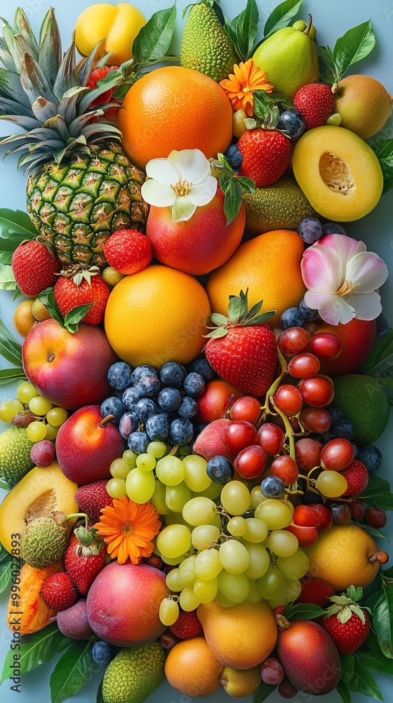 Vibrant assortment of fresh fruits Vibrant assortment of fresh fruits