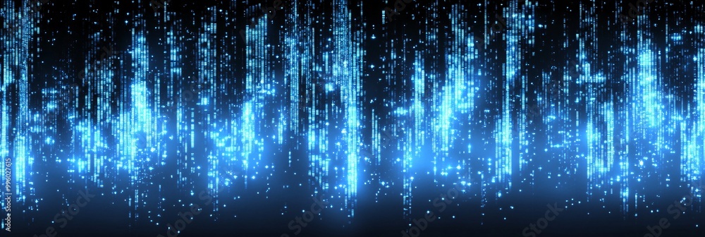 digital waves, ai, data, blue, gradation Background image