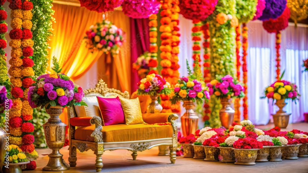 Elegant home decor for Indian weddings with vibrant floral arrangements and traditional elements creates a stunning ambiance that celebrates culture and love beautifully. Elegant home decor for Indian weddings with vibrant floral arrangements and traditional elements creates a stunning ambiance that celebrates culture and love beautifully.