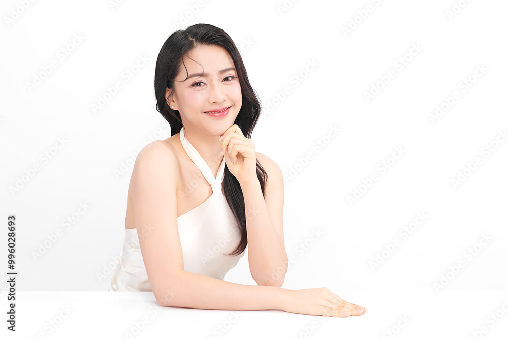 Beautiful young asian woman with clean fresh skin on white background, Face care, Facial treatment, Cosmetology, beauty and spa, Asian women portrait. Beautiful young asian woman with clean fresh skin on white background, Face care, Facial treatment, Cosmetology, beauty and spa, Asian women portrait.