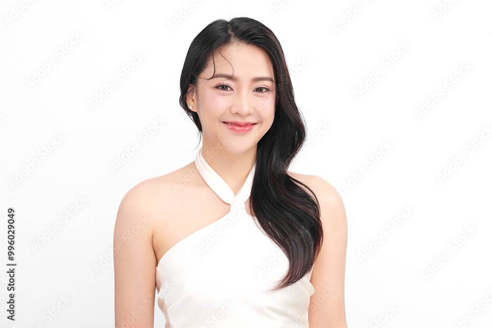 Beautiful young asian woman with clean fresh skin on white background, Face care, Facial treatment, Cosmetology, beauty and spa, Asian women portrait. Beautiful young asian woman with clean fresh skin on white background, Face care, Facial treatment, Cosmetology, beauty and spa, Asian women portrait.