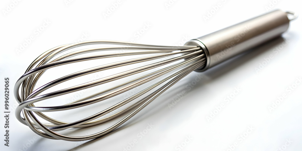 Stainless steel whisk with ergonomic handle for culinary precision, kitchen utensil, baking tool, whisking, cooking Stainless steel whisk with ergonomic handle for culinary precision, kitchen utensil, baking tool, whisking, cooking