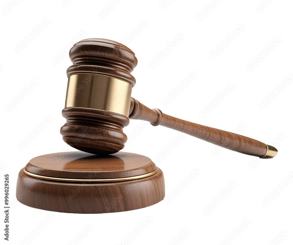 Gavel on transparent PNG background. Cut out Gavel on transparent PNG background. Cut out