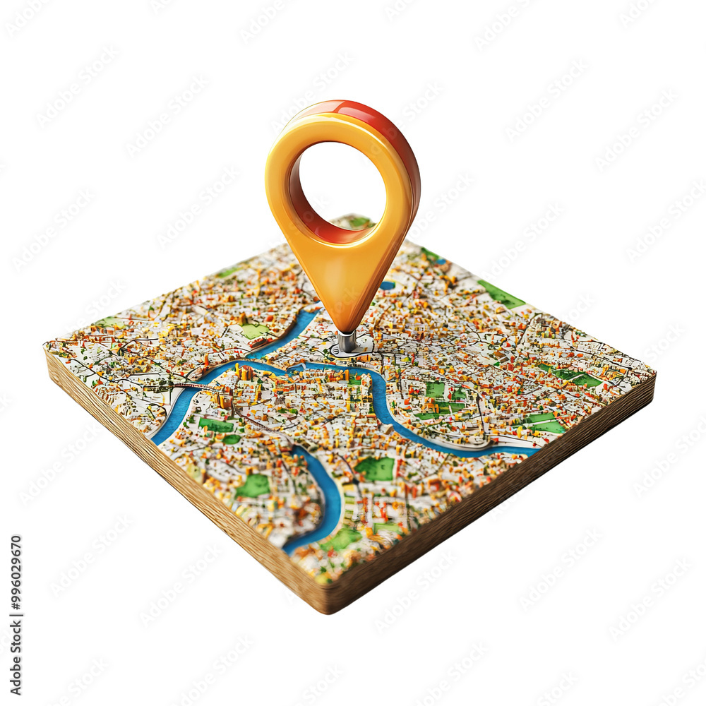 Map with location pin, white isolate background Map with location pin, white isolate background