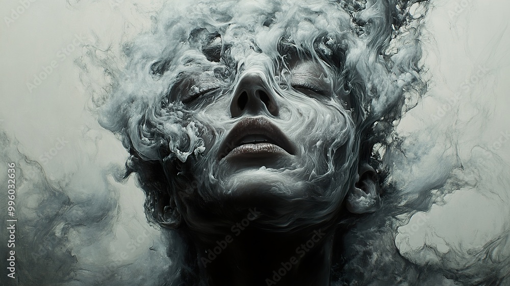 Surreal Portrait of a Woman in Smoke Surreal Portrait of a Woman in Smoke