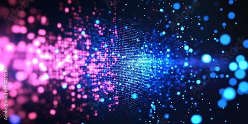 Wallpaper Mural digital waves, ai, data, blue, gradation Background image Torontodigital.ca