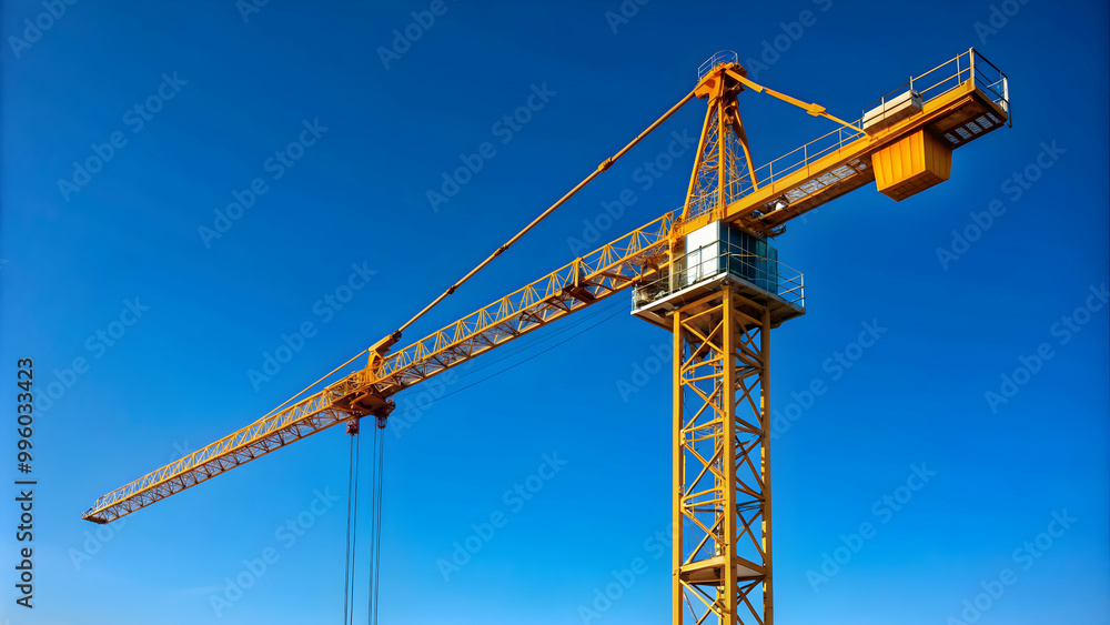 Construction crane against clear sky, construction, crane, building, development, progress, industrial, machinery, equipment Construction crane against clear sky, construction, crane, building, development, progress, industrial, machinery, equipment
