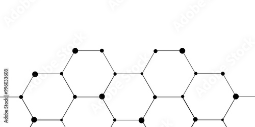 Abstract elegant background black line texture. Abstract black geometric overlapping hexagon pattern abstract futuristic background design. data concept, poster, flyer, wallpaper vector illustration