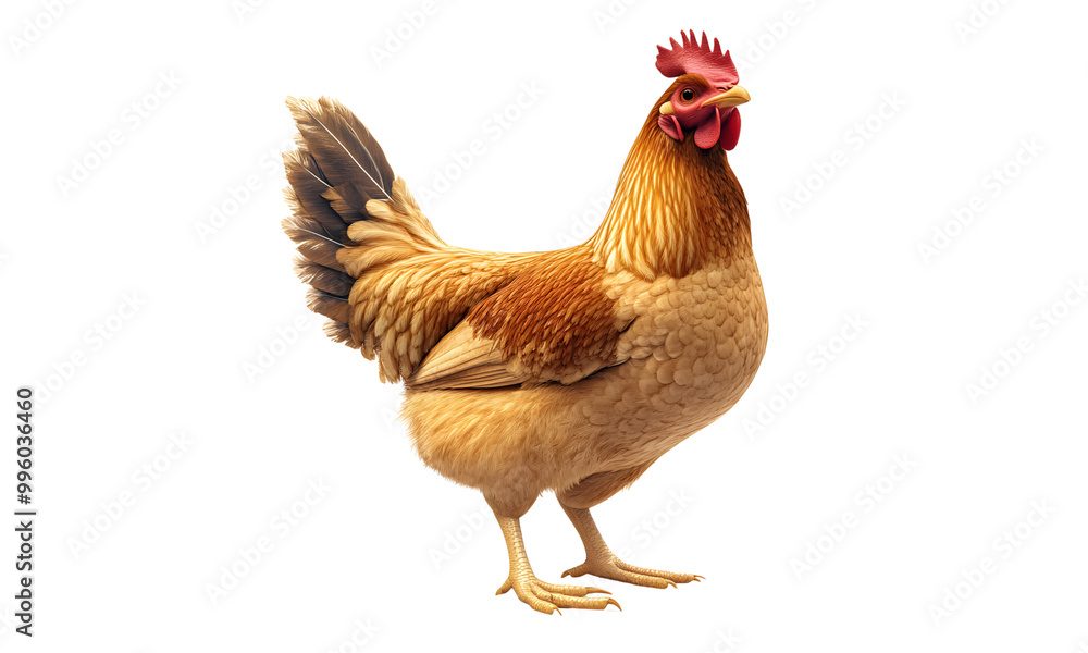 Fototapeta premium Chicken animal farm, Transparent background