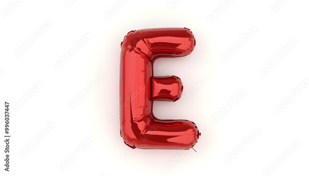 Letter E metallic red party celebration balloon isolated on a white
background Letter E metallic red party celebration balloon isolated on a white
background