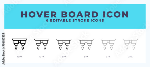 Hover board line icon symbol. Logo. Icon vector illustration with editable stroke.