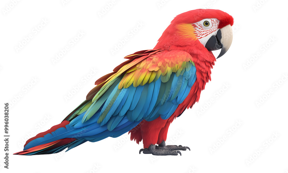 Fototapeta premium Parrot Wildlife Zoo Safari Africa, Transparent background