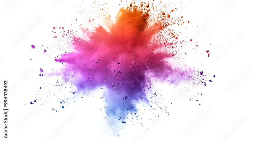 Colorful powder explosion on white background,Freeze motion of colored dust particles splash ,Colorful paint splashes and powder explosion on white background Colorful powder explosion on white background,Freeze motion of colored dust particles splash ,Colorful paint splashes and powder explosion on white background
