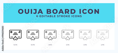 Ouija board icon. Outline. Lineal icon symbol vector. Black outline.