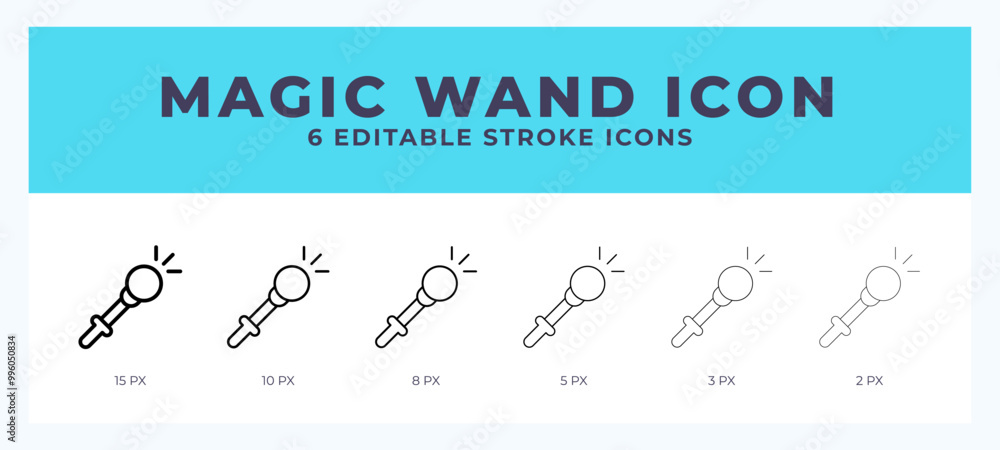 Magic wand line icon. For web. And mobile app. Vector illustration. Magic wand line icon. For web. And mobile app. Vector illustration.