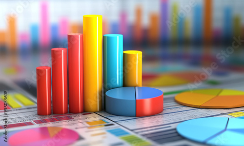 business graph on the table