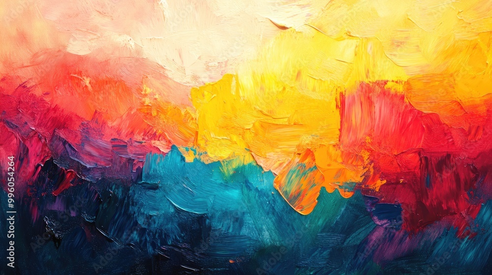 Abstract oil painting featuring a vibrant colorful background Impressionistic style with surreal elements Ideal for wall art and decoration Unique hand drawn texture Abstract oil painting featuring a vibrant colorful background Impressionistic style with surreal elements Ideal for wall art and decoration Unique hand drawn texture