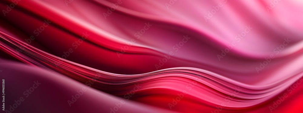 Obraz premium A beautiful abstract background of smooth lines in shades of red and pink, creating an elegant and stylish wallpaper for your design projects
