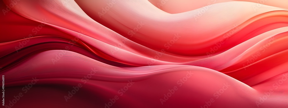 Obraz premium A beautiful abstract background of smooth lines in shades of red and pink, creating an elegant and stylish wallpaper for your design projects