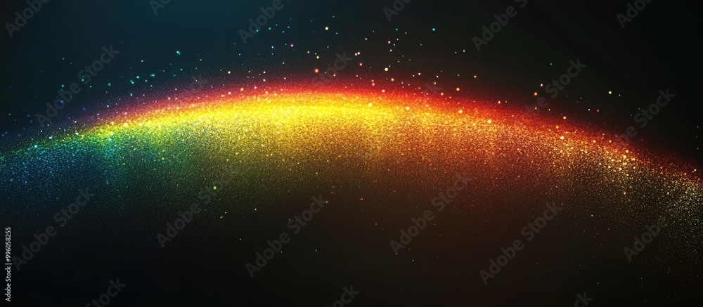 Obraz premium Photography of a rainbow against a black backdrop Abstract background for web designs banners and panels Unique surrealistic light dispersion
