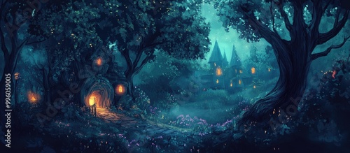 Create Your Unique Magical Background with Hand Drawn Illustration